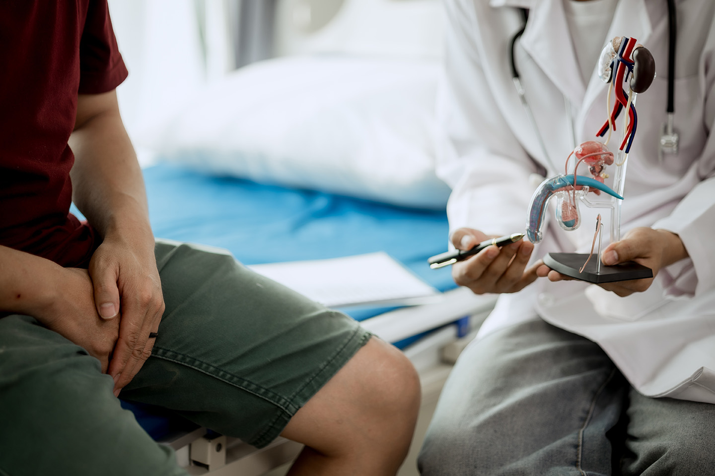 A man consulting a specialist for a reproductive health assessment